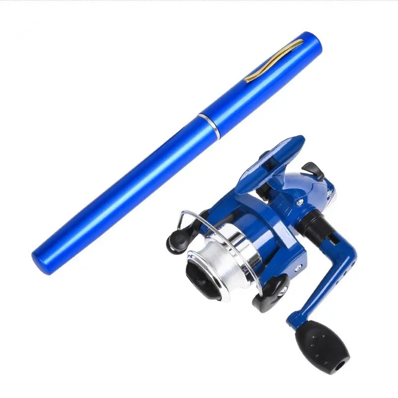 1/Set Outdoor Portable Mini Pen Fishing Rod Telescopic Pocket Rod Mini Ice Fishing Pole Fishing Accessories Gear