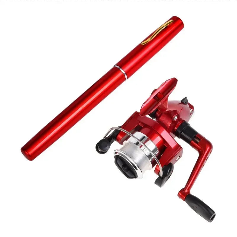 1/Set Outdoor Portable Mini Pen Fishing Rod Telescopic Pocket Rod Mini Ice Fishing Pole Fishing Accessories Gear