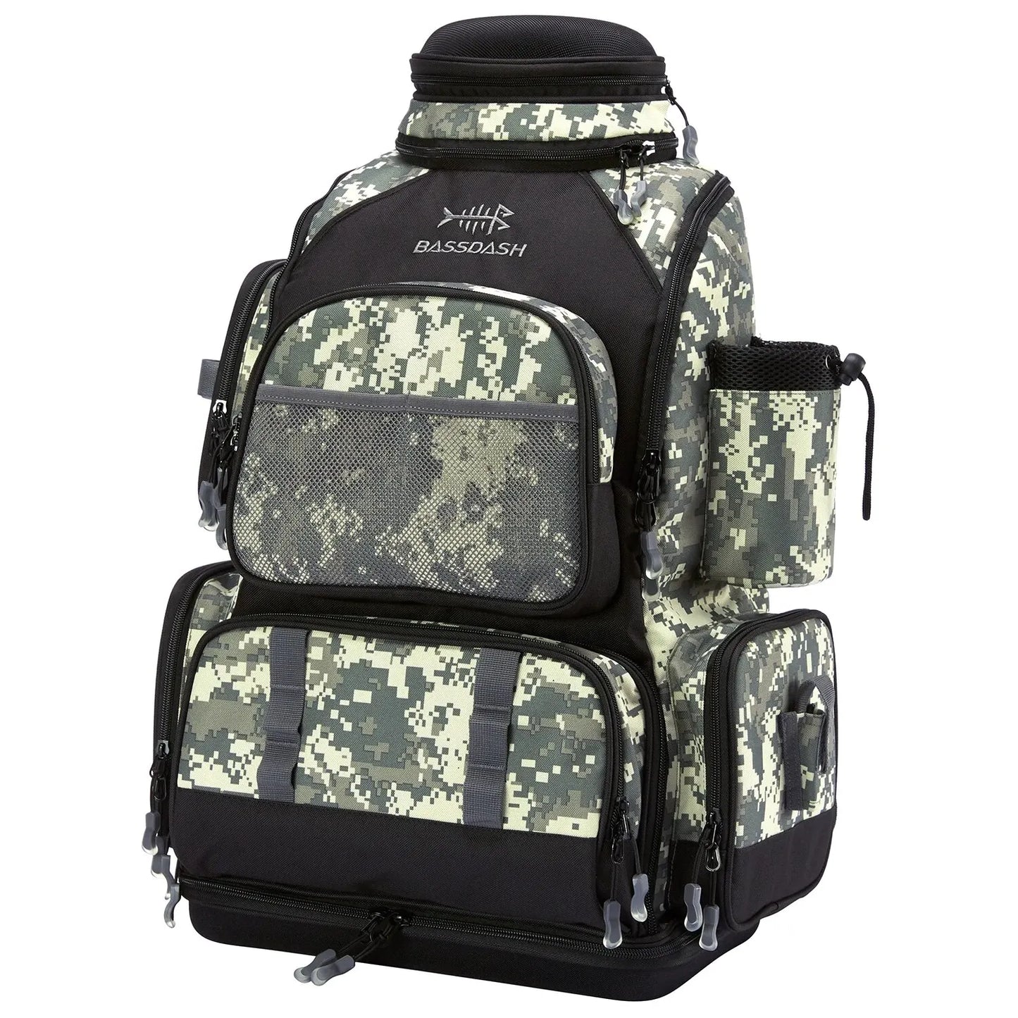 Multifunctional Fishing Tackle Backpack Lightweight Tactical Soft Tackle Box with Protective Rain Cover